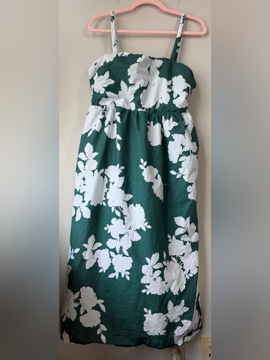 Cynthia Rowley Dresses & Skirts - Cynthia Rowley Cotton Dress Sz 12 Green and White Floral